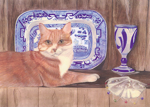 153   Cat and Blue China