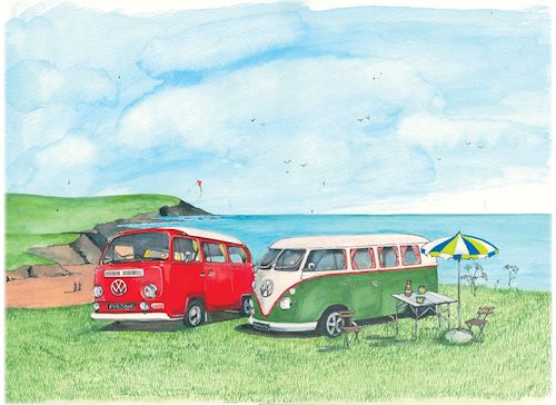 277  Two VW Campers