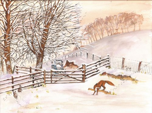 314 Winter Fox and Tractor