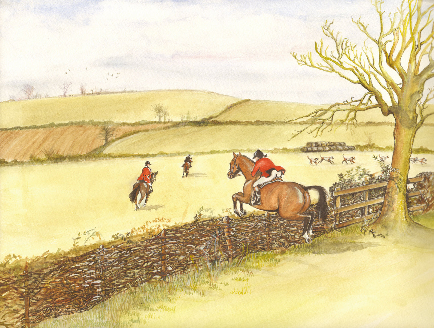351 Hunt Jumping a Fence
