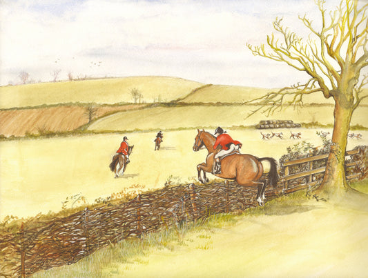 351 Hunt Jumping a Fence