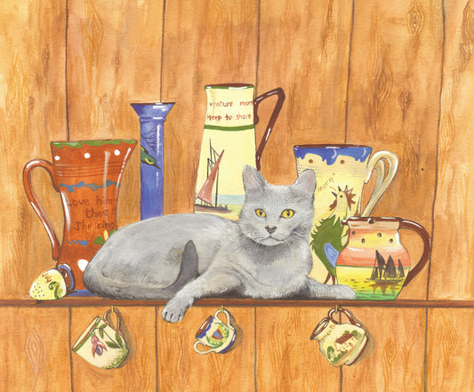 412 Cat and Torquay Pottery