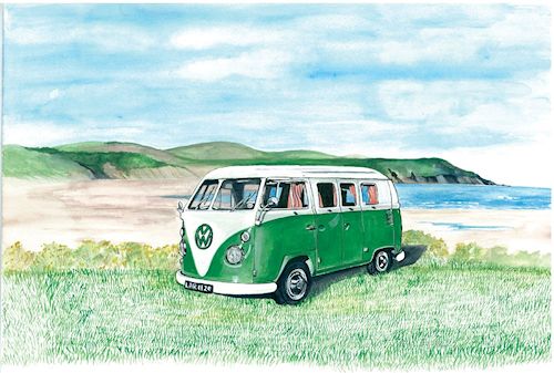 46 VW Camper Green