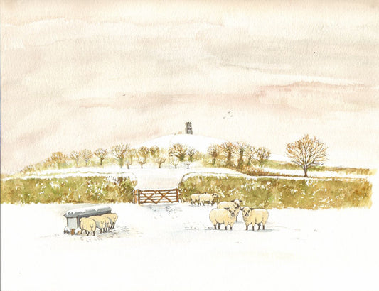 471 GLASTONBURY TOR IN SNOW 1