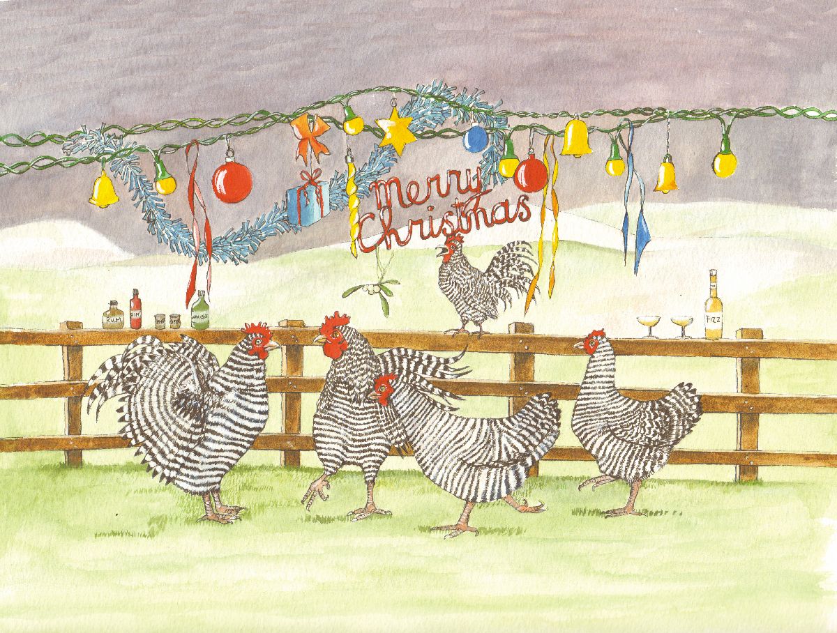 474 CHICKENS CHRISTMAS PARTY-TIME