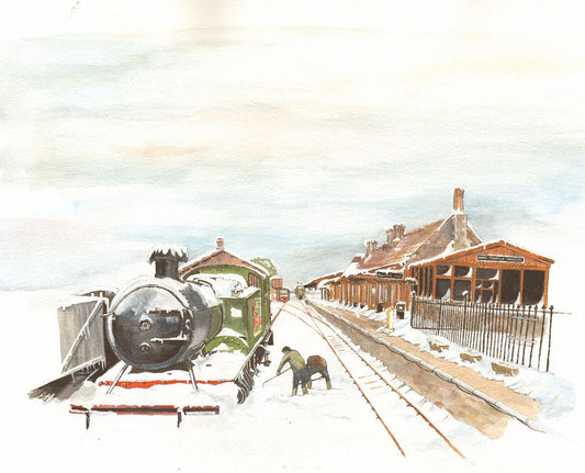 479 MINEHEAD STATION IN THE SNOW