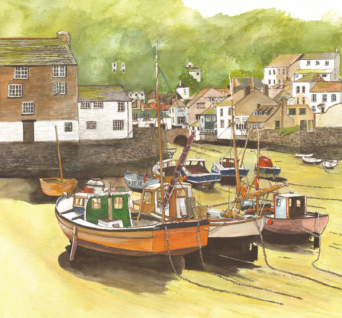 538 - Boats at Polperro Cornwall