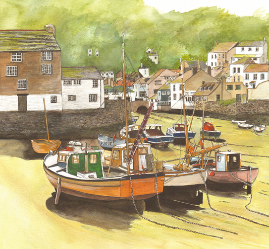 538 - Boats at Polperro Cornwall