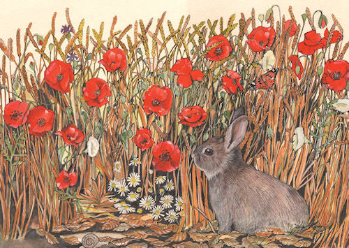 319  Rabbit and Poppies