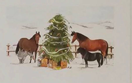 348 Horses and Christmas Tree